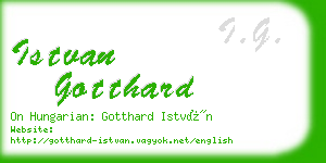 istvan gotthard business card